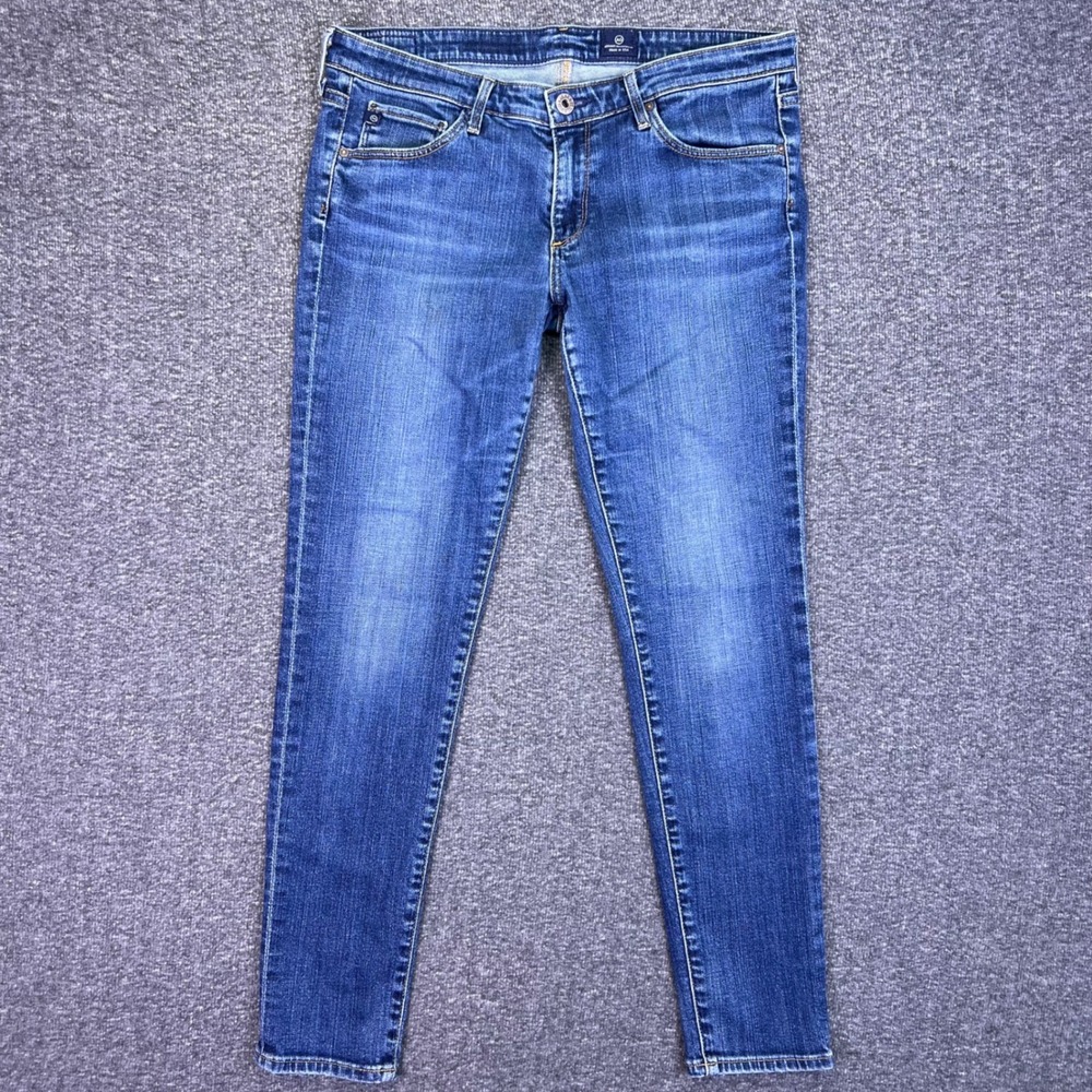 AG Adriano Goldschmied Skinny Jeans Womens 29 Blue Low Rise Casual Stretch 31x27